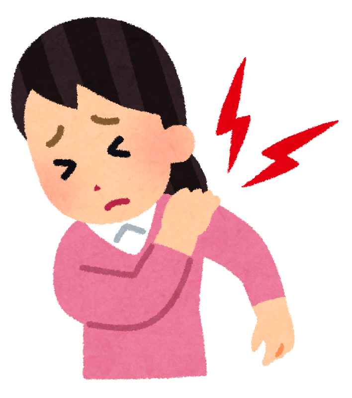肩を痛めている人のイラスト
